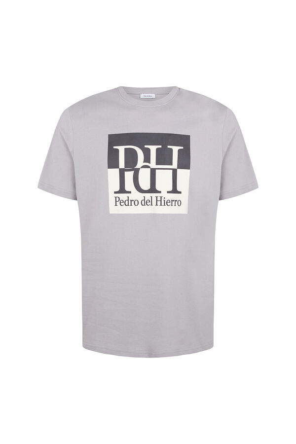 Pedro del Hierro Camiseta logo grande Gris