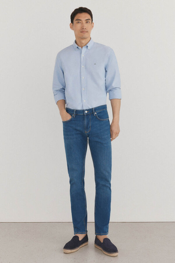 Pedro del Hierro Camisa iconic oxford lisa Azul