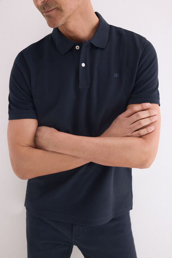 Pedro del Hierro Polo b&aacute;sico piqu&eacute; Azul