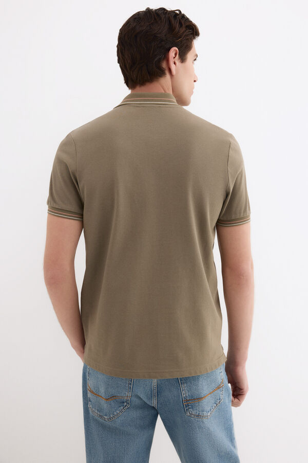 Pedro del Hierro Polo tips jacquard Verde