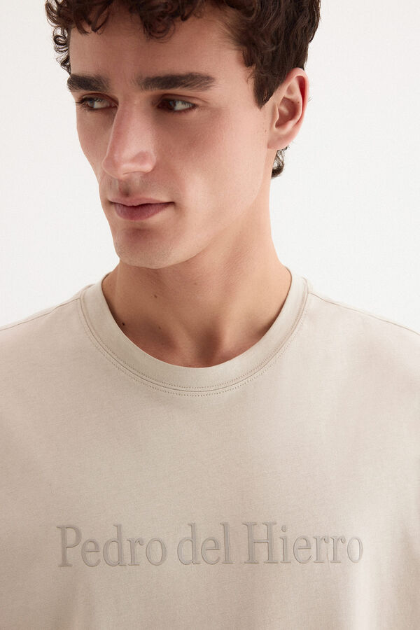 Pedro del Hierro Camiseta logo Gris