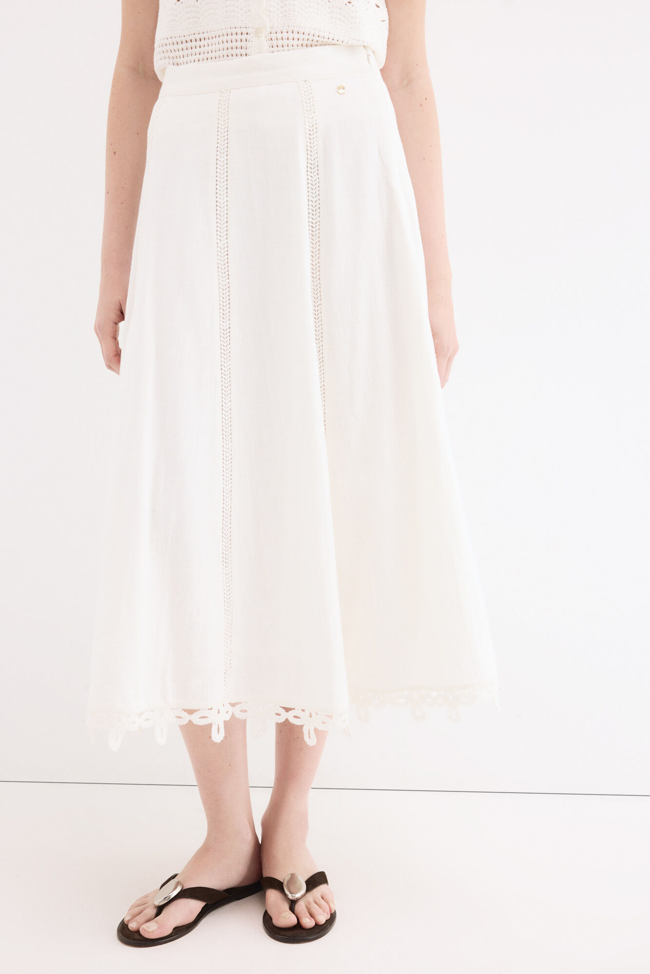 Pedro del Hierro Falda midi detalle crochet