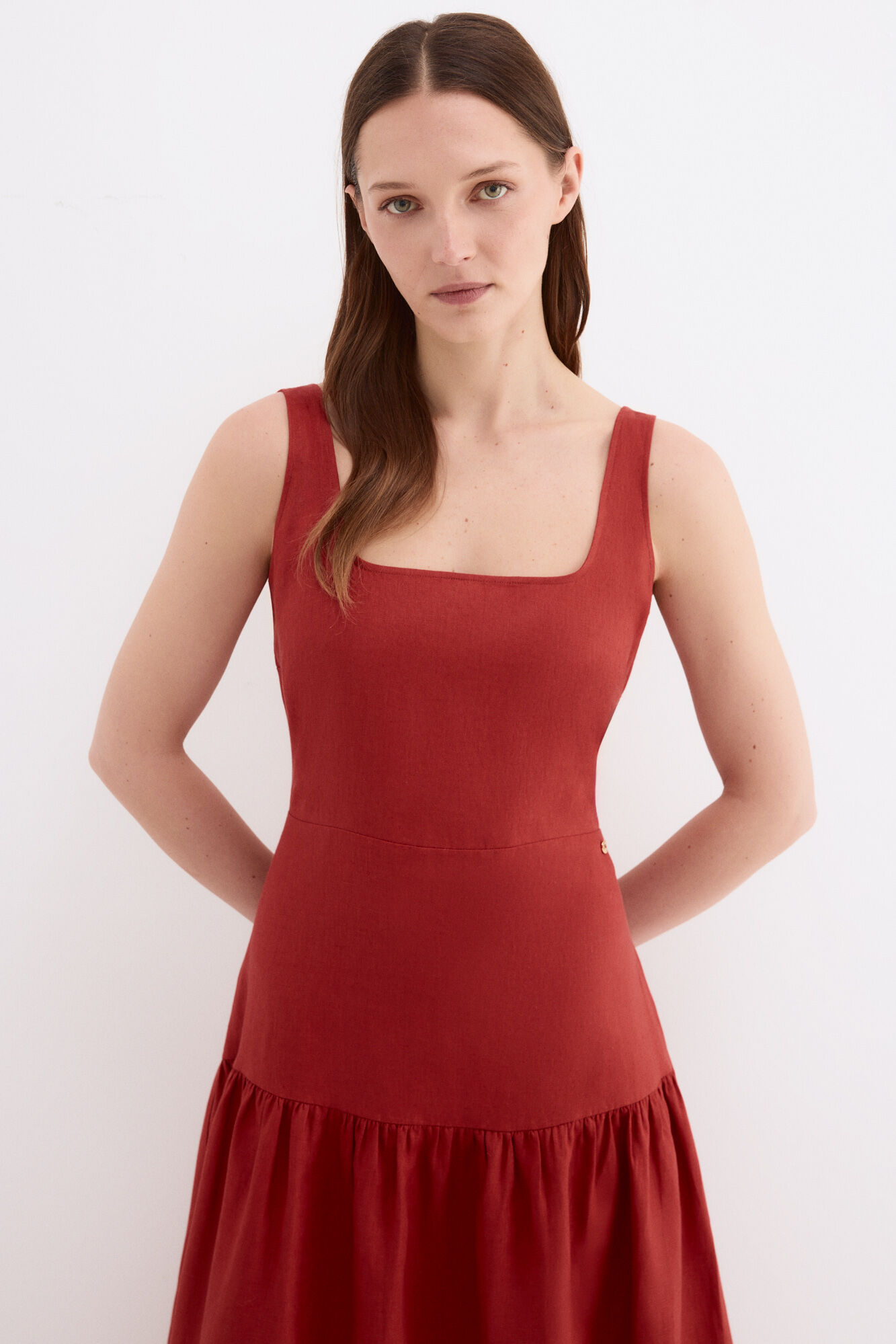 Pedro del Hierro Vestido midi lino