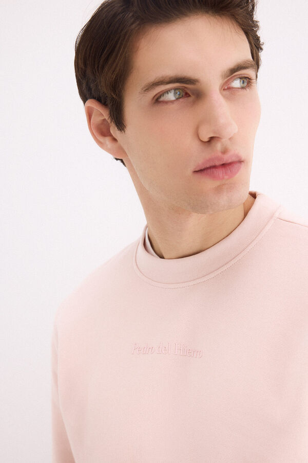 Pedro del Hierro Sudadera cuello caja Rosa