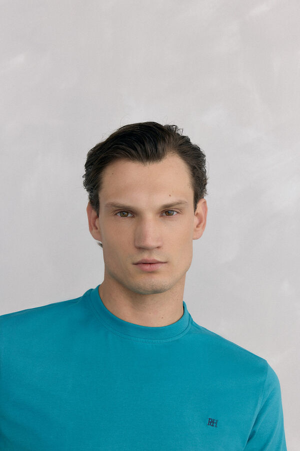 Pedro del Hierro Camiseta b&aacute;sica Turquesa