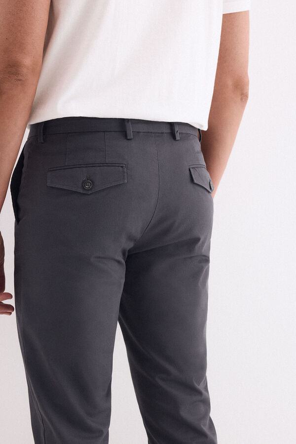 Pedro del Hierro Chino print slim Gris