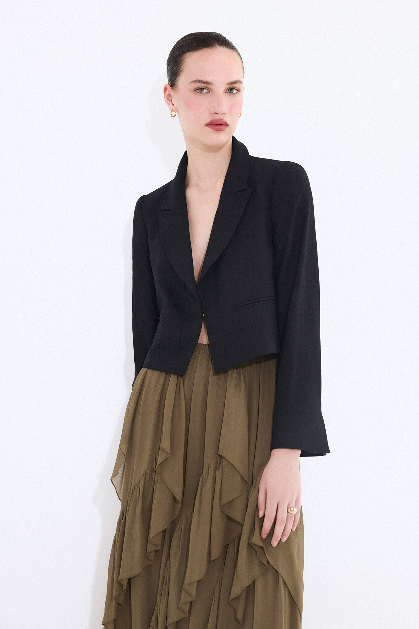 Pedro del Hierro Blazer crop negra