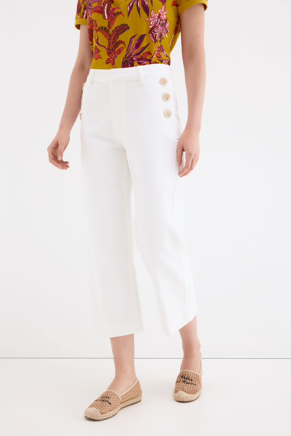 Pedro del Hierro Jeans capri wide leg Crudo