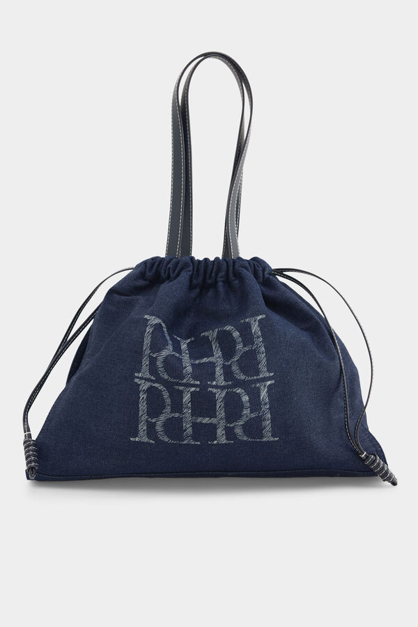 Pedro del Hierro Bolsa shopper de mezclilla Azul