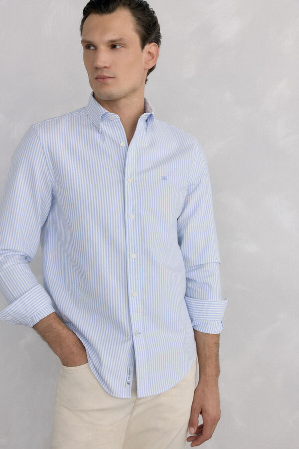 Pedro del Hierro Camisa iconic oxford raya candela Azul