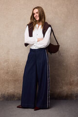 Slowlove Jeans con cinta lateral Azul