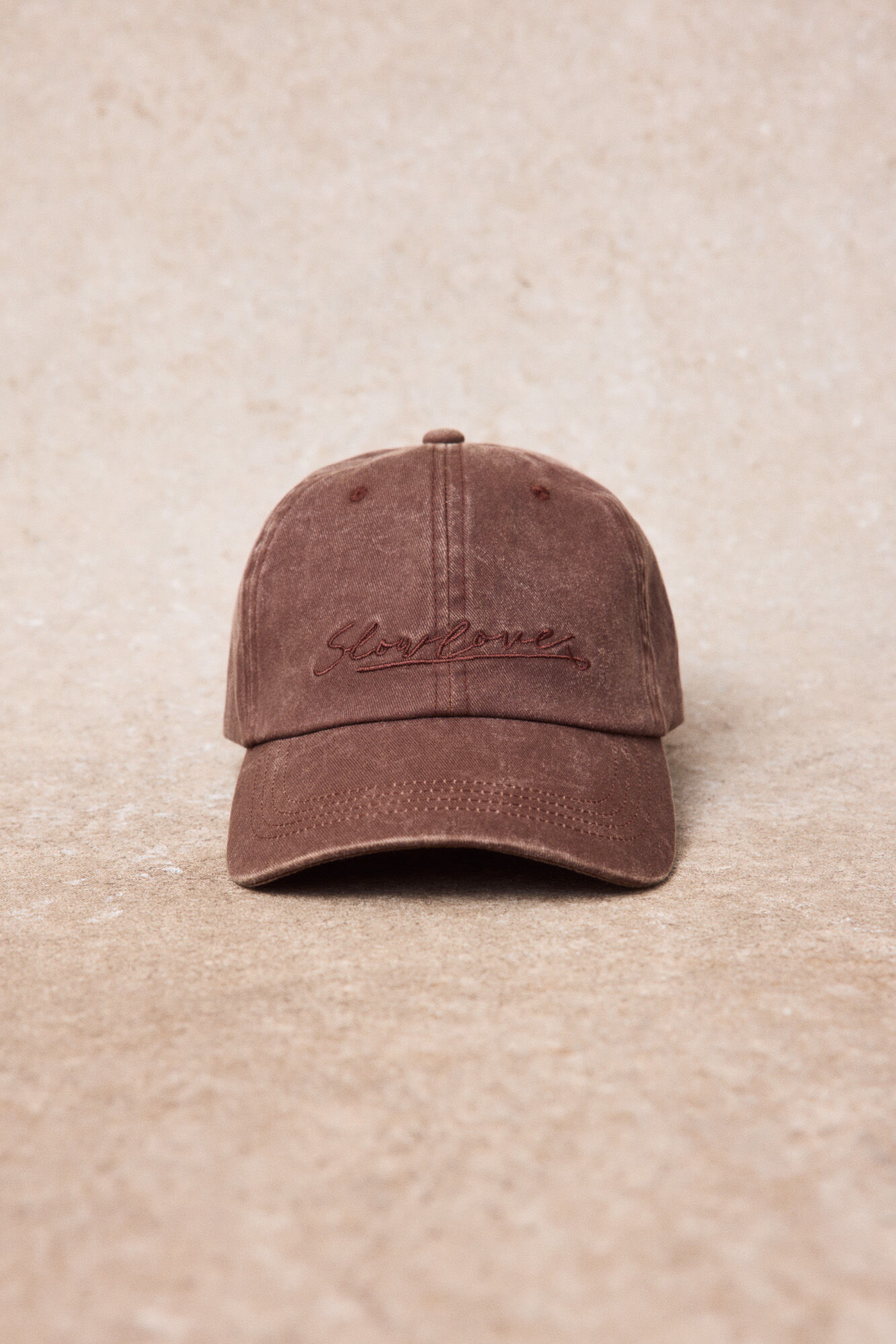 Slowlove Gorra lavada bordada