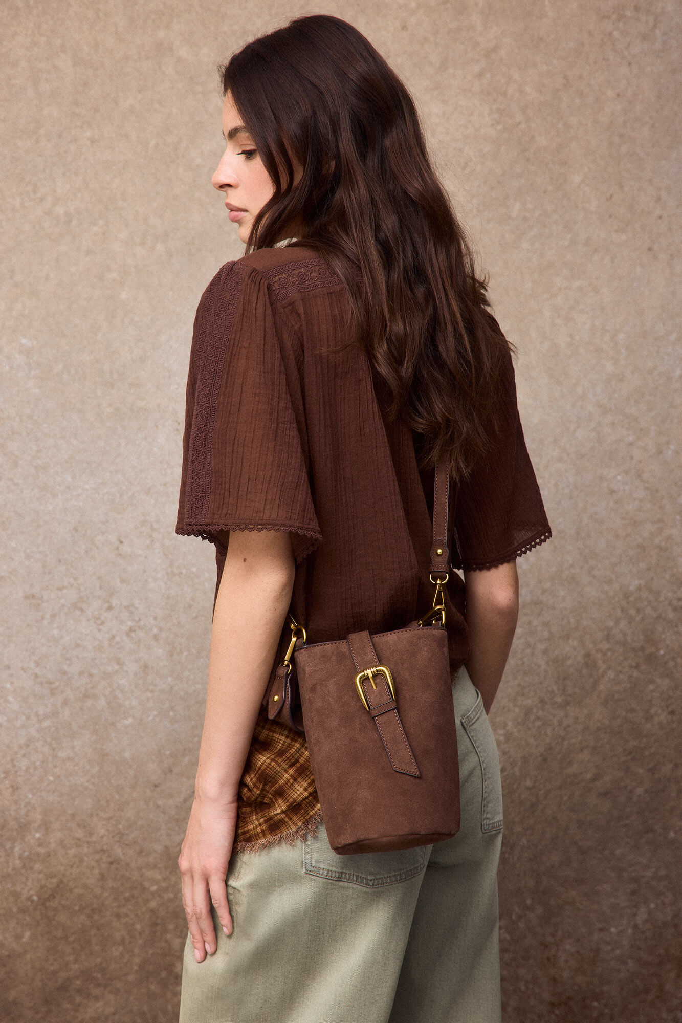 Slowlove Bolsa de piel tipo saco