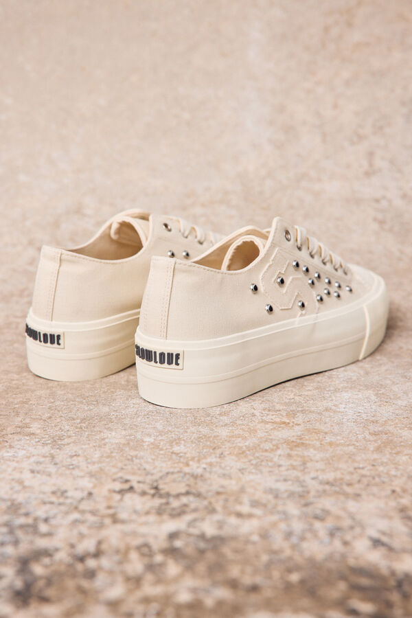 Slowlove Sneaker de cuadros Marfil