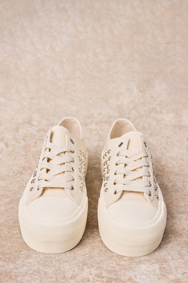 Slowlove Sneaker de cuadros Marfil