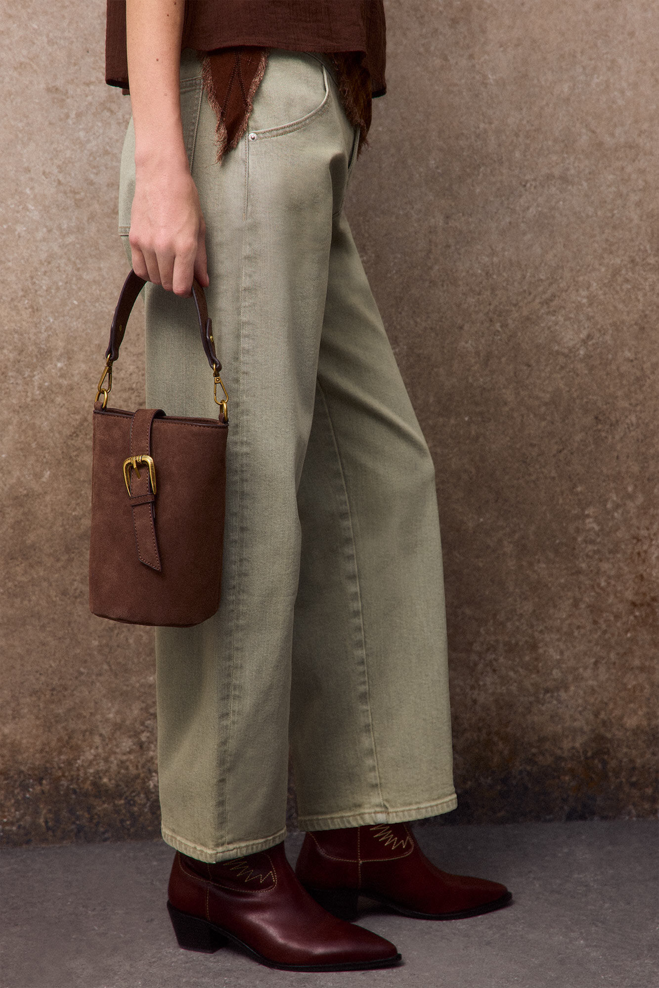 Slowlove Bolsa de piel tipo saco