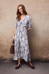 Slowlove Vestido estampado manga francesa Multicolor