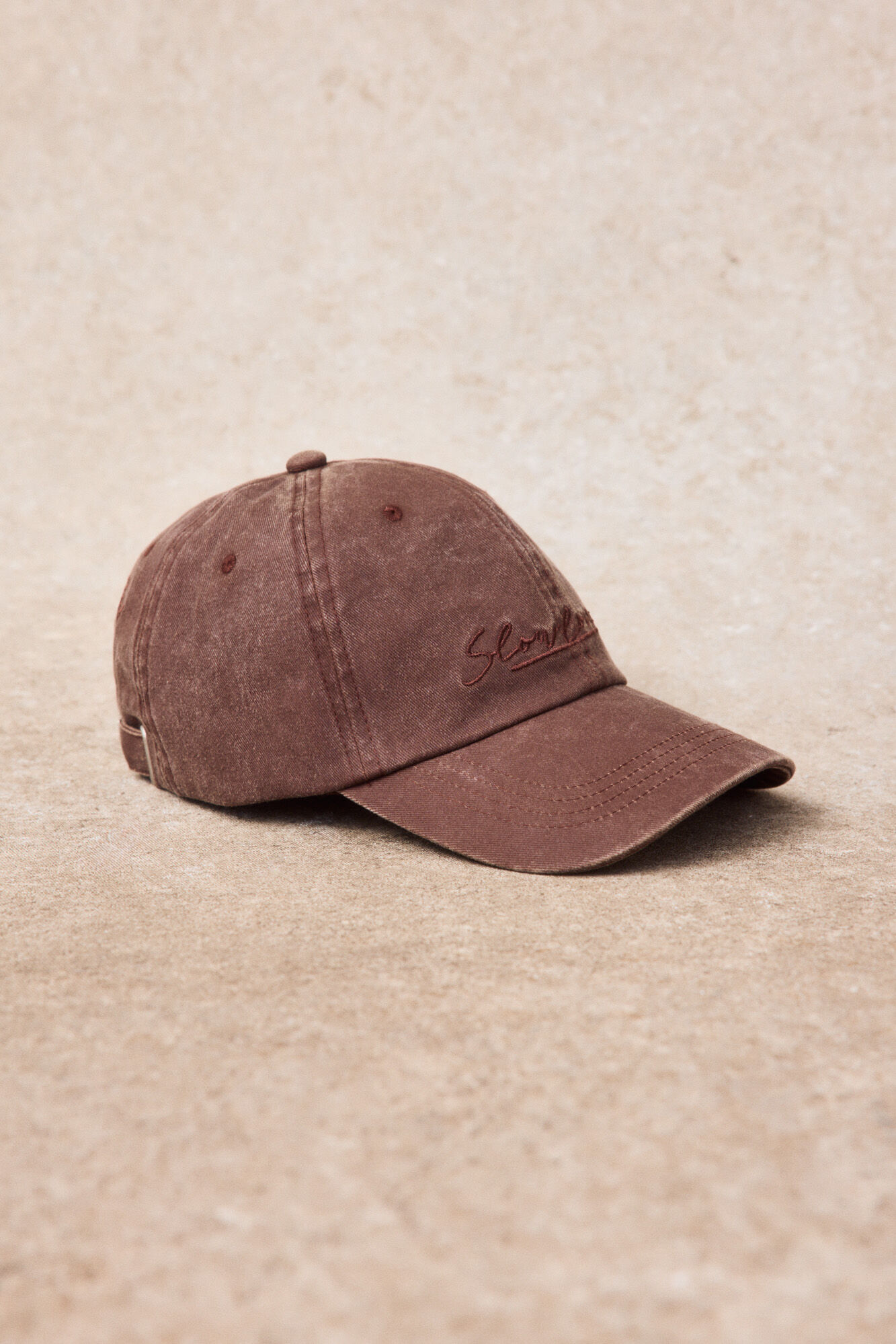 Slowlove Gorra lavada bordada