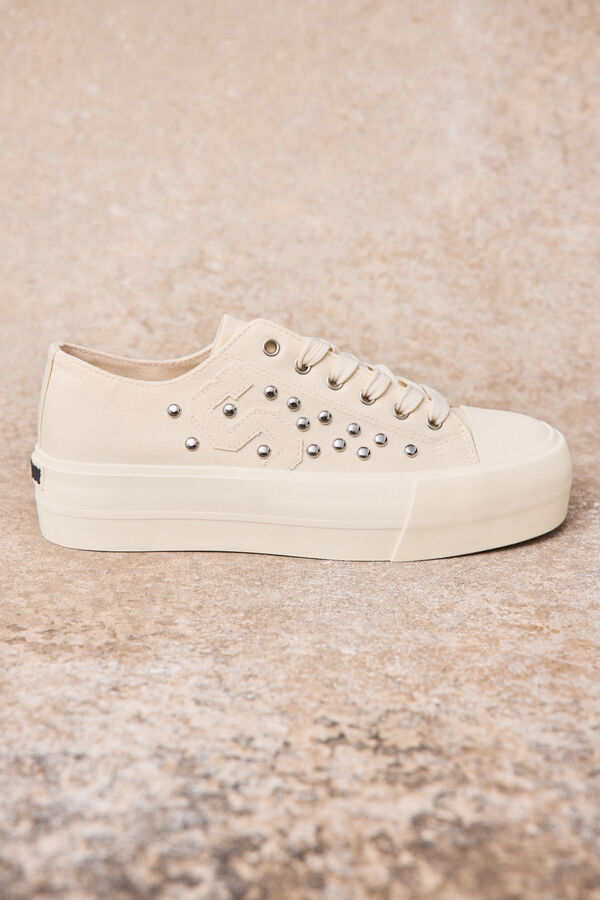 Slowlove Sneaker de cuadros Marfil