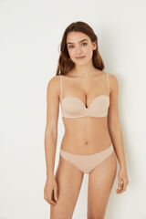 Women'secret SUPERB Brasier sin tirantes s&uacute;per push-up microfibra nude