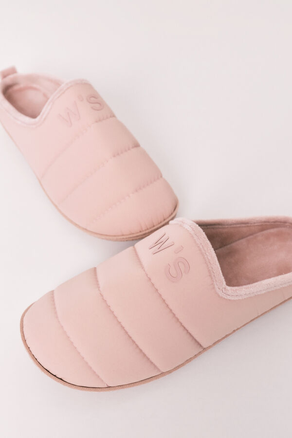 Women'secret Pantuflas acolchadas rosa nude