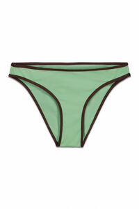 Women'secret Panty de bikini cl&aacute;sica con contraste verde