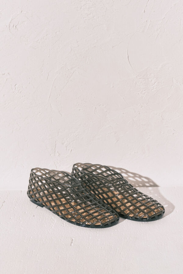 Women'secret Sandalias jelly efecto red negras negro