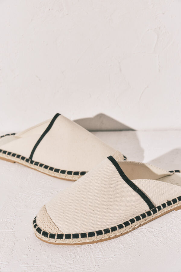 Women'secret Alpargata mule bicolor caf&eacute;