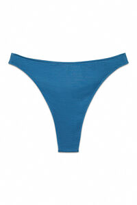 Women'secret Panty de bikini cl&aacute;sica con brillo azul