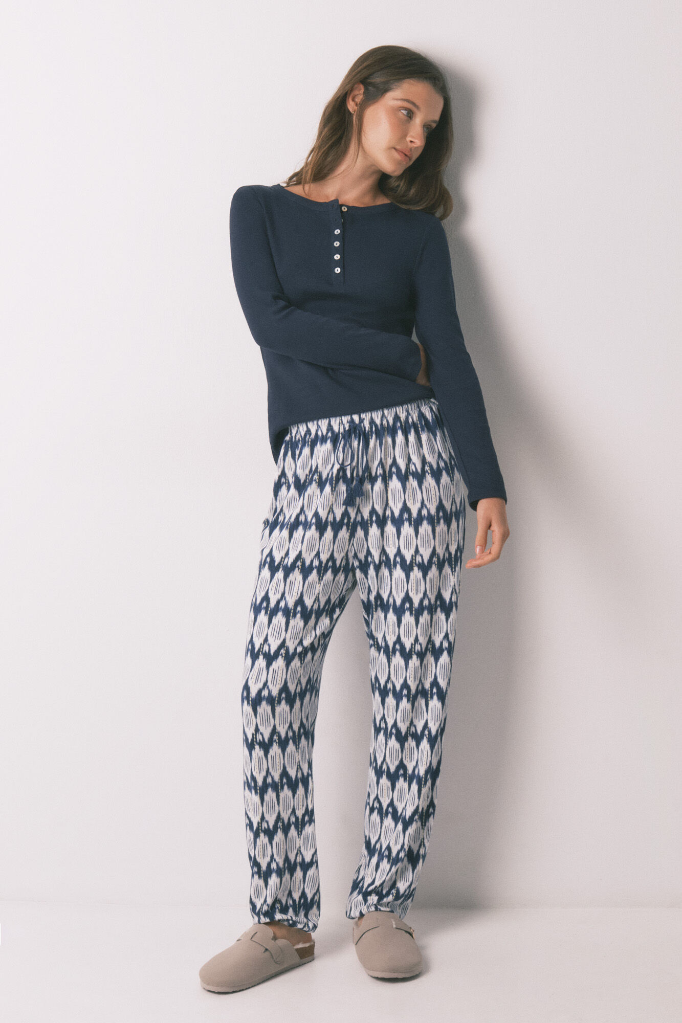 Women'secret Pantal&oacute;n largo estampado boho