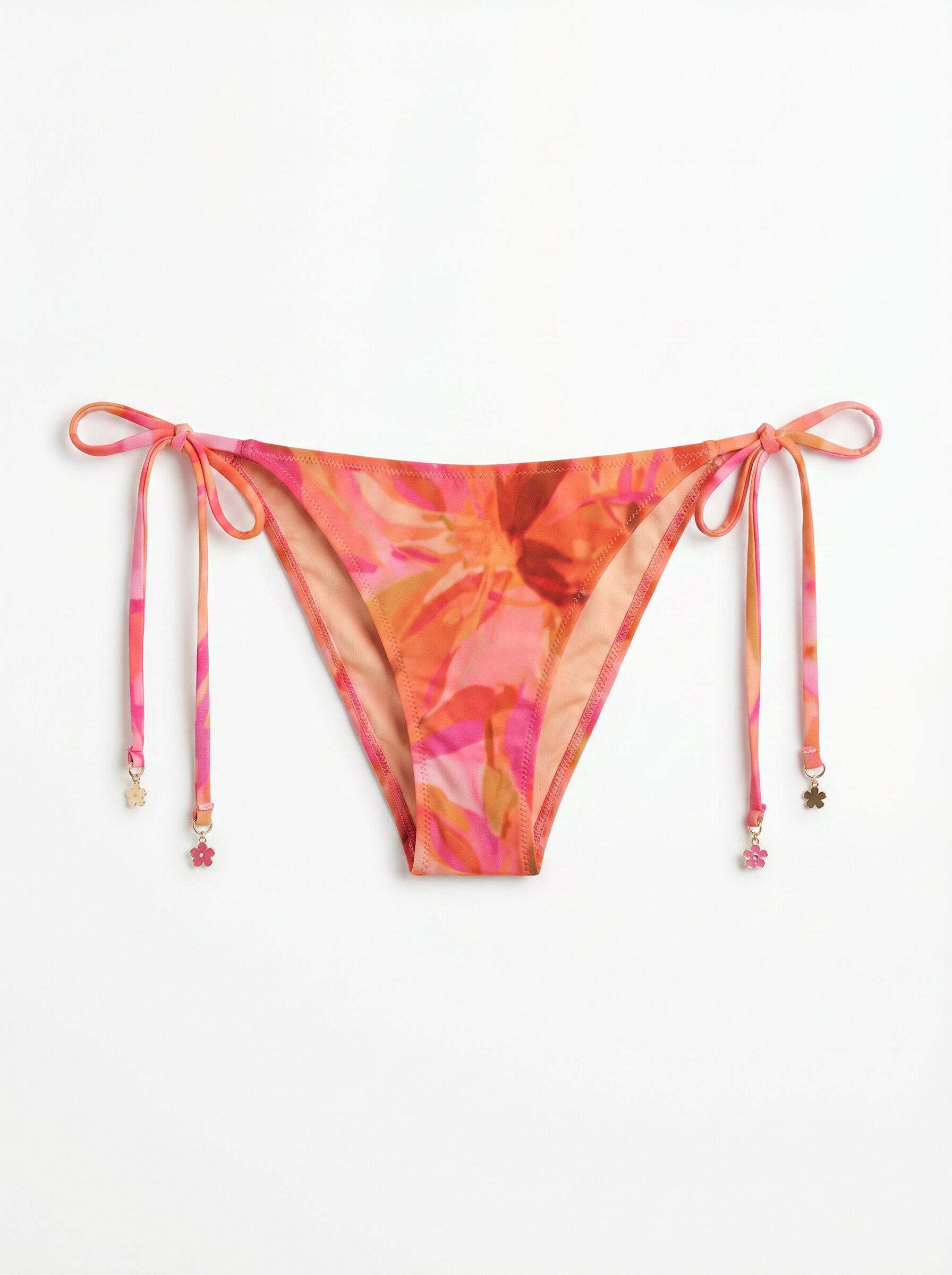 Women'secret Panty de bikini brasile&ntilde;o de malla con estampado floral maxi