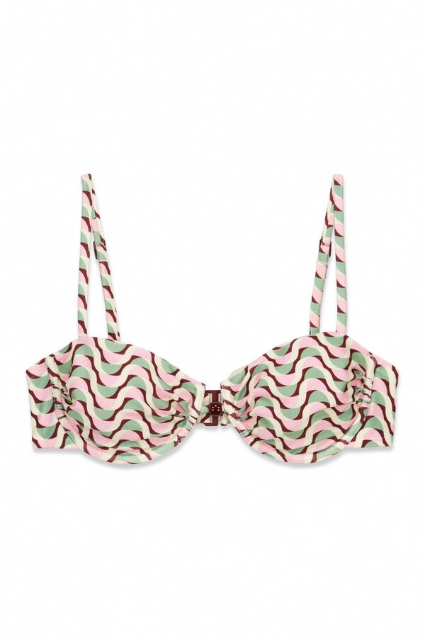 Women'secret Top de bikini balconette estampado geom&eacute;trico estampado