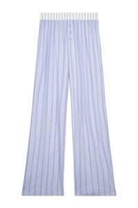 Women'secret Pantal&oacute;n largo a rayas de 100% algod&oacute;n azul