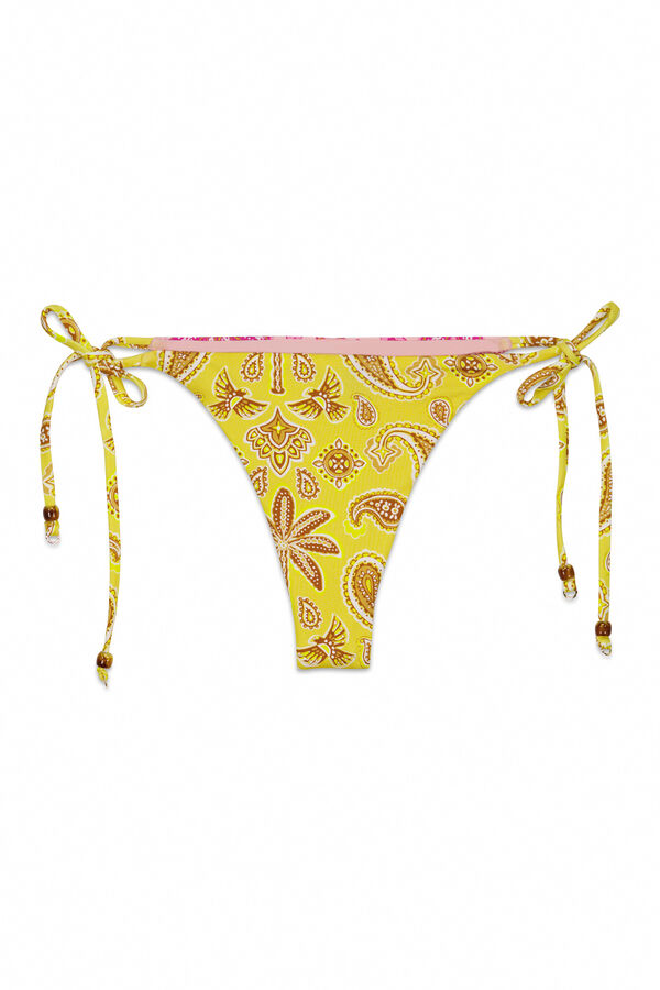 Women'secret Panty de bikini tanga estampado multicolor estampado