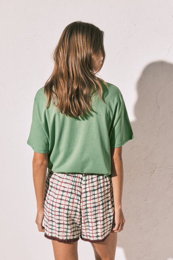 Women'secret Short a cuadros estampado