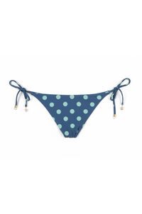 Women'secret Panty de bikini de tiras medias estampado de puntos azul