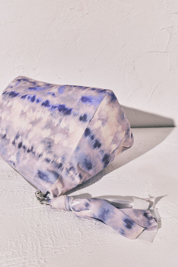 Women'secret Bolsa para traje de ba&ntilde;o y bikini impermeable Tie Dye lila estampado