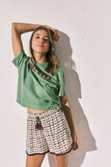 Women'secret Short a cuadros estampado