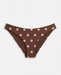 Women'secret Panty de bikini cl&aacute;sica estampado de puntos marr&oacute;n