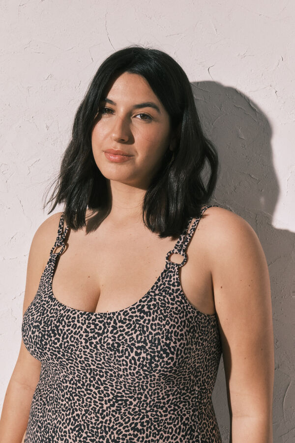 Women'secret Traje de ba&ntilde;o modelador animal print estampado