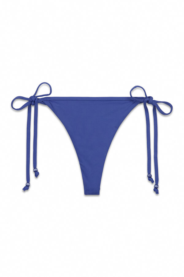 Women'secret Panty bikini tanga con tiras azul azul