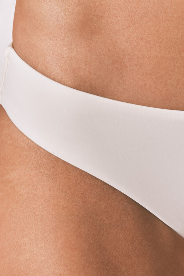 Women'secret Panty de bikini cl&aacute;sica blanca marfil