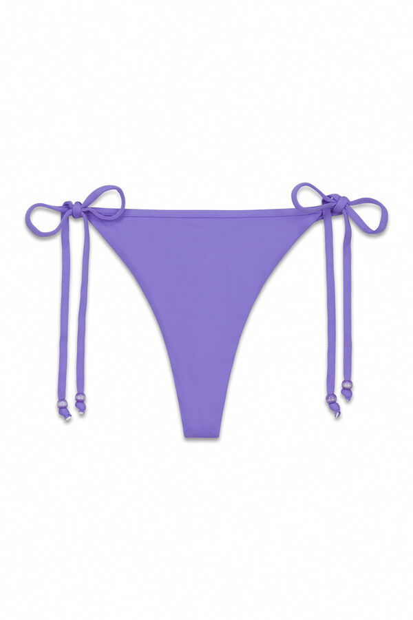 Women'secret Panty de bikini tanga con tiras lila morado/lila