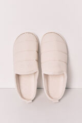 Women'secret Pantuflas acolchadas blancas marfil
