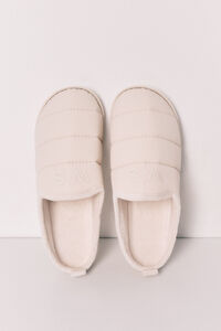 Women'secret Pantuflas acolchadas blancas