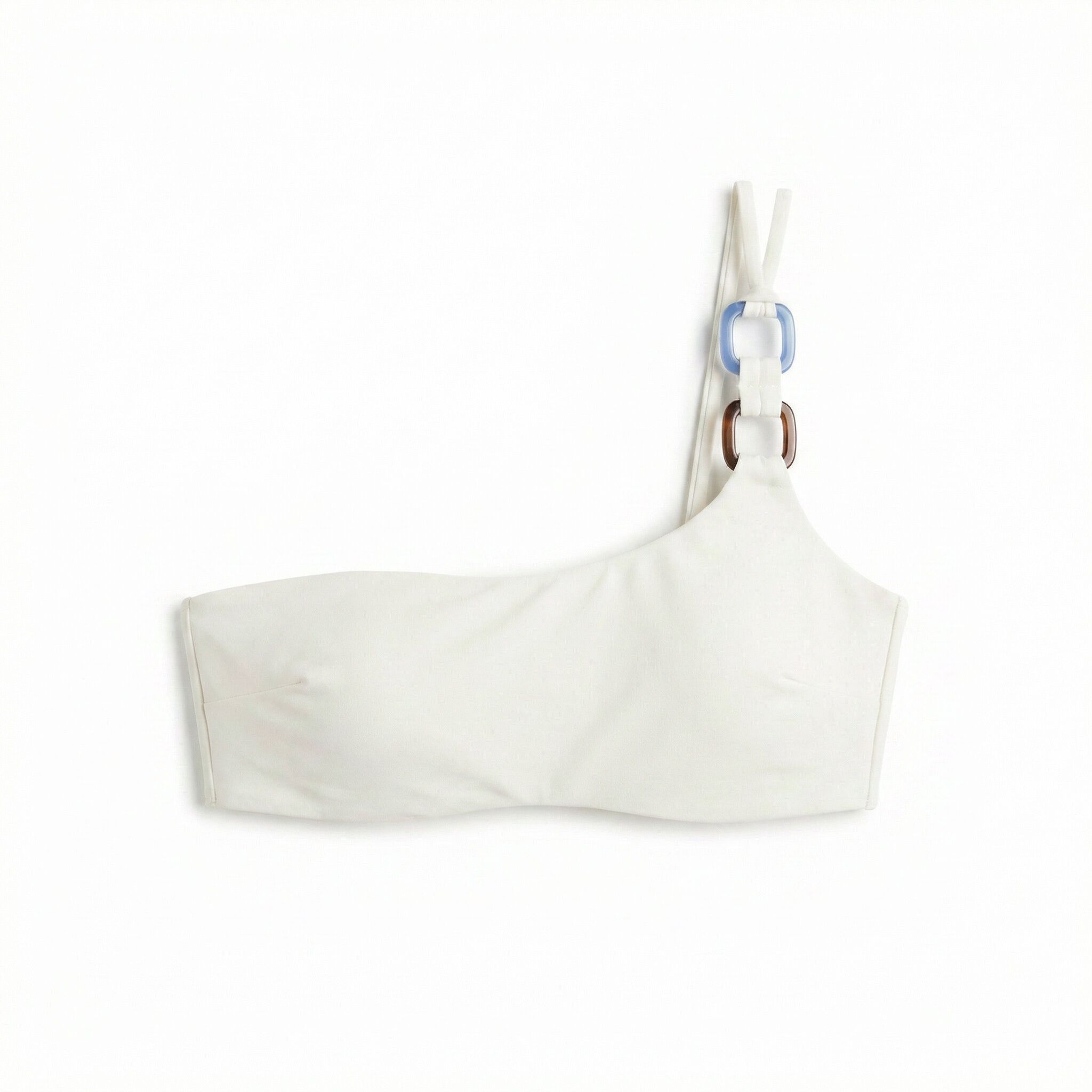 Women'secret Top bikini asim&eacute;trico blanco