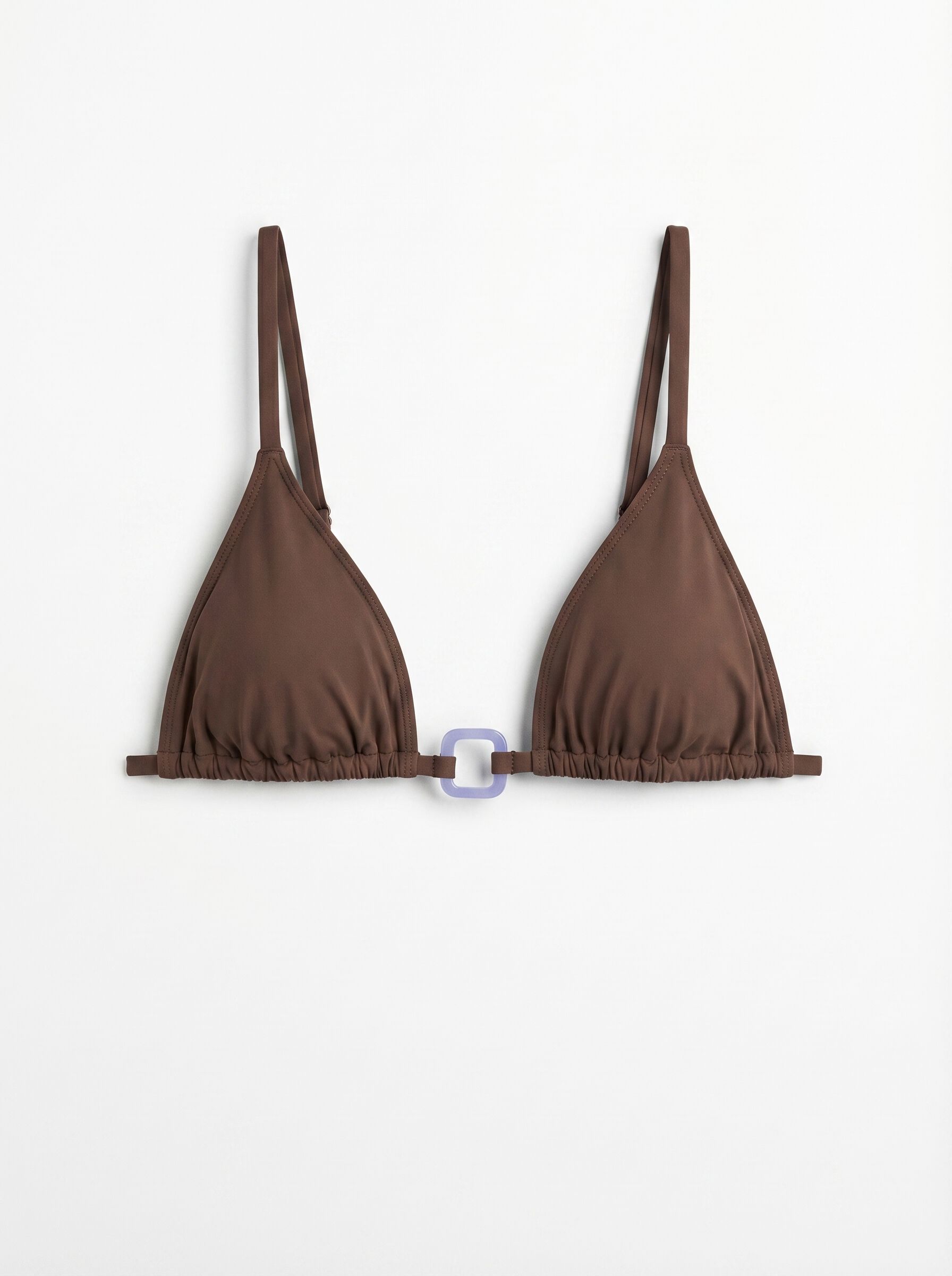 Women'secret Top de bikini triangular cortina marr&oacute;n