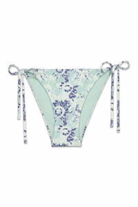 Women'secret Panty de bikini cl&aacute;sica estampado Tie Dye verde