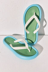 Women'secret Chanclas efecto bloques color azul