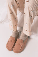 Women'secret Zapatos bio de ante rosa naranja